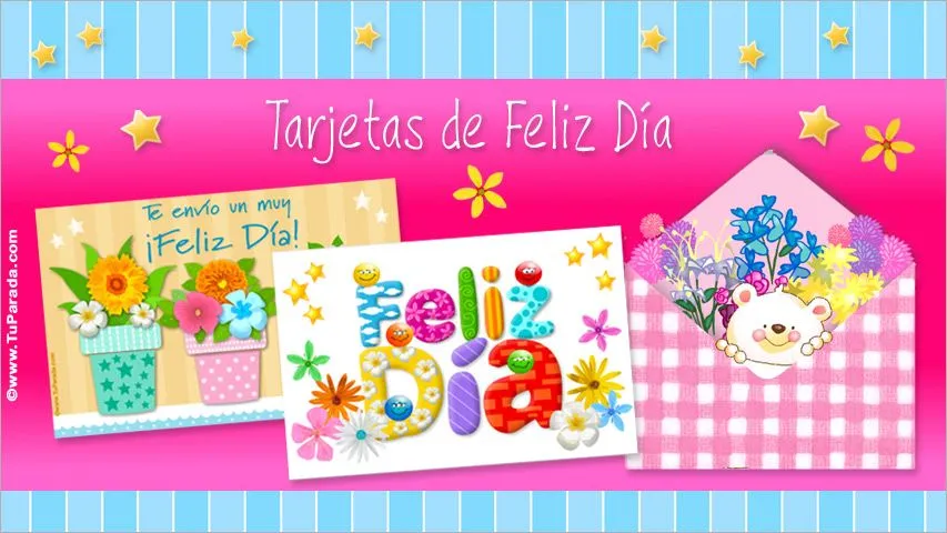 Tarjetas de feliz día - Postales de feliz día, tarjetas animadas ...