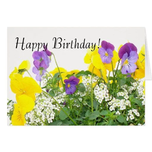 Tarjeta de cumpleaños de las flores de Zazzle.