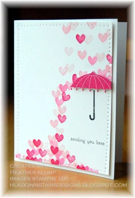 TARJETA POR SAN VALENTIN: LOVE RAINS : TARJETAS HECHAS A MANO ...