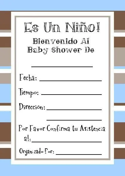 Baby Shower: invitaciones para imprimir - Guía de MANUALIDADES