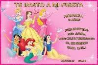 Tarjetas de invitación de cumpleaños de princesas - Imagui