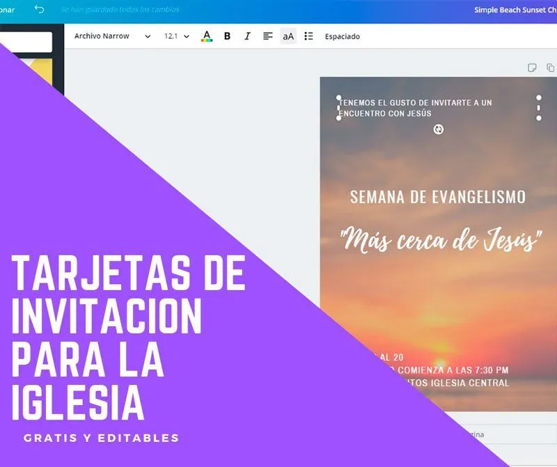 Tarjetas de invitación para eventos de la Iglesia - gratis y editables -  Recursos Bíblicos