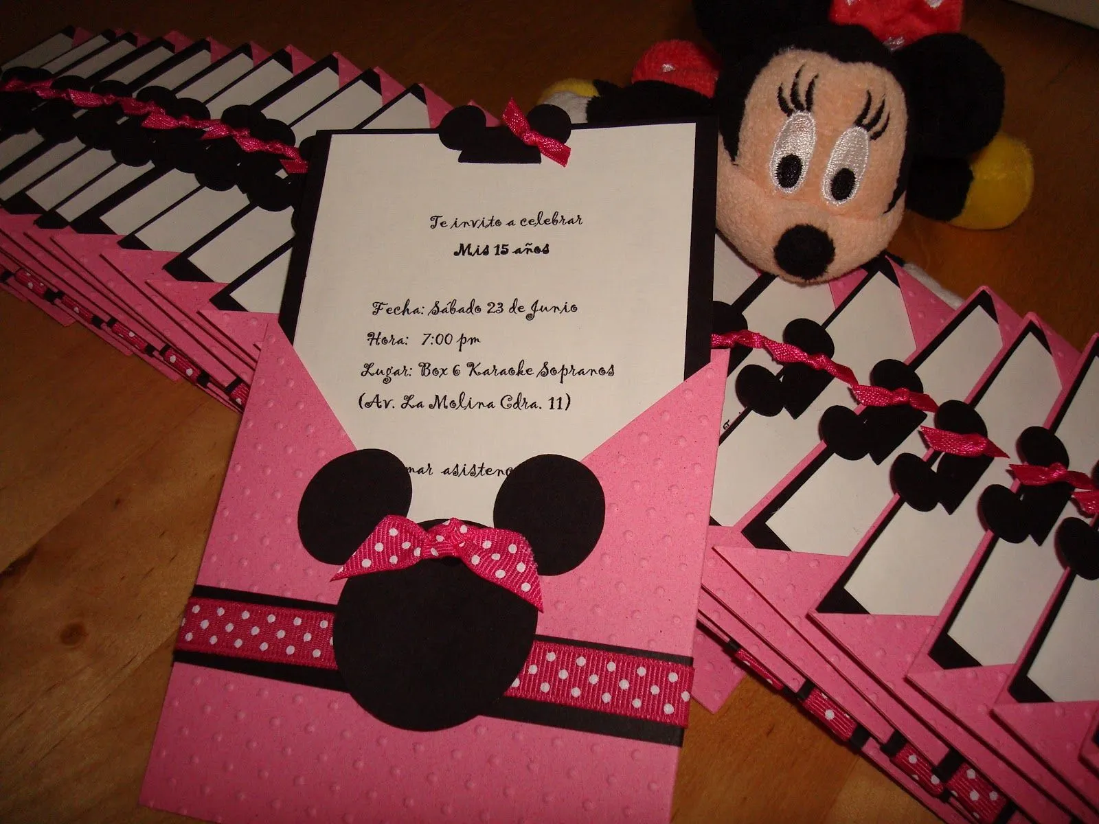 Tarjetas de invitación de Minnie y Mickey bebé - Imagui