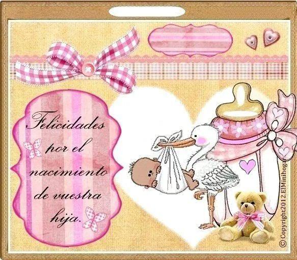 Felicitación por el nacimiento de una niña - Imagui