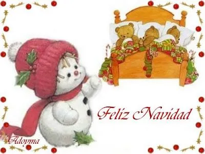 tarjetas de navidad adoyma munecos nieve casas ositos corazones amor ...