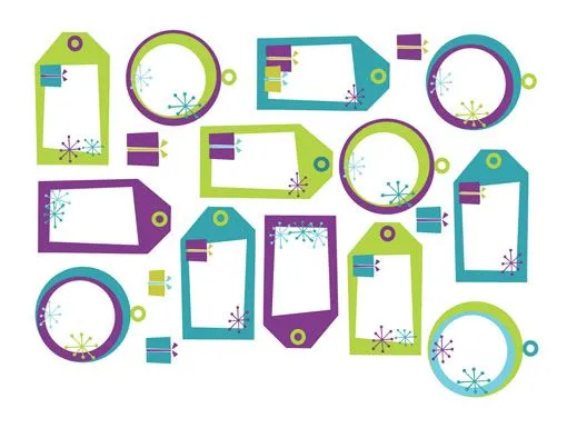 Tarjetas de Navidad para etiquetar los regalos