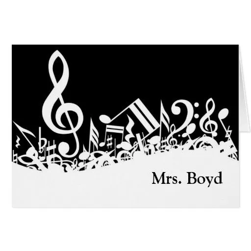 Tarjetas de nota adaptables musicales | Zazzle