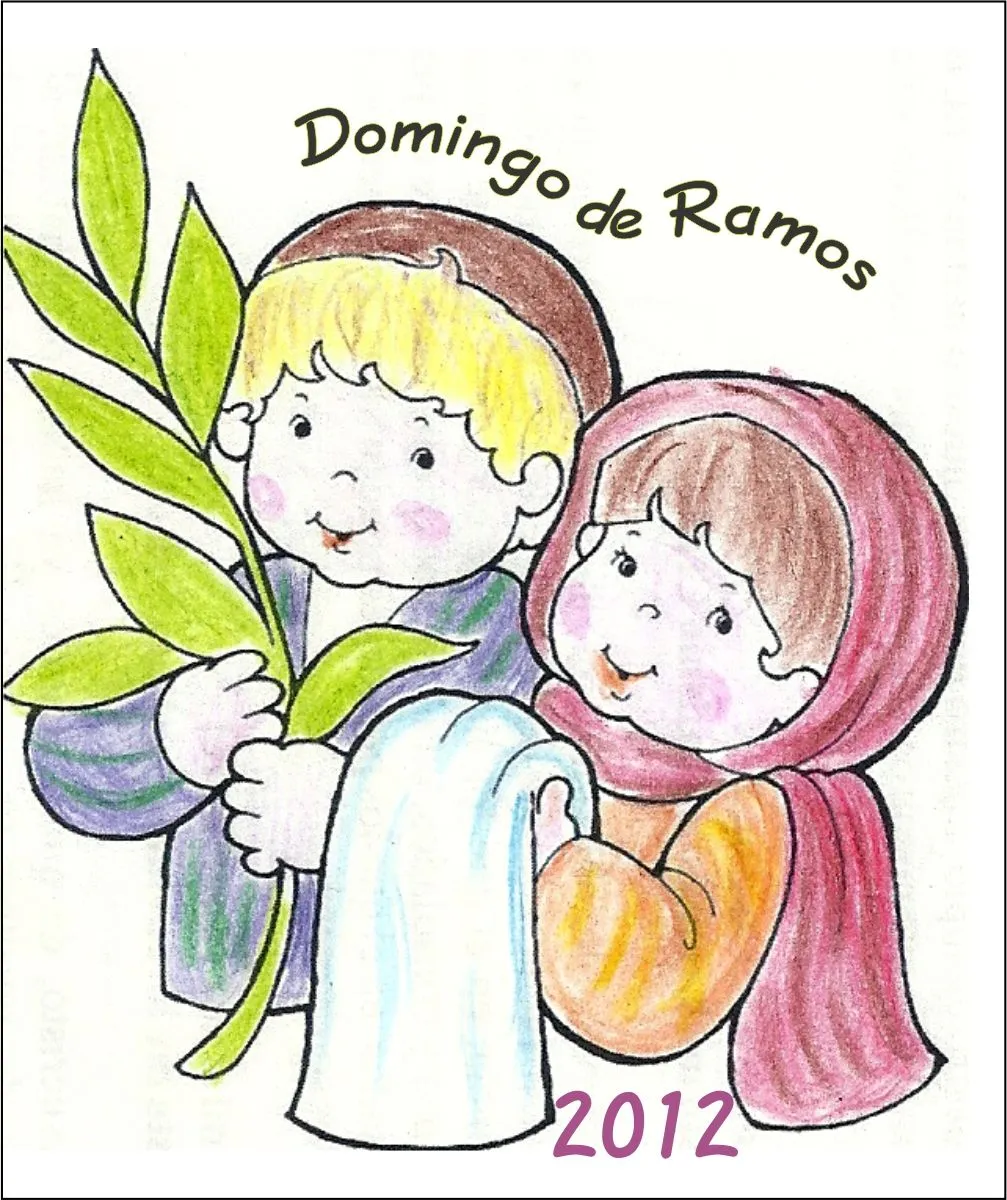 TARJETAS Y ORACIONES CATOLICAS: Domingo de Ramos 2012. niños color