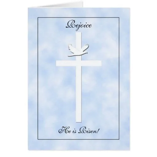 Tarjetas de pascua religiosas -- Cruz y paloma de Zazzle.