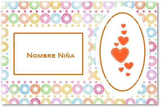 Tarjetas personales para niñas - Imagui