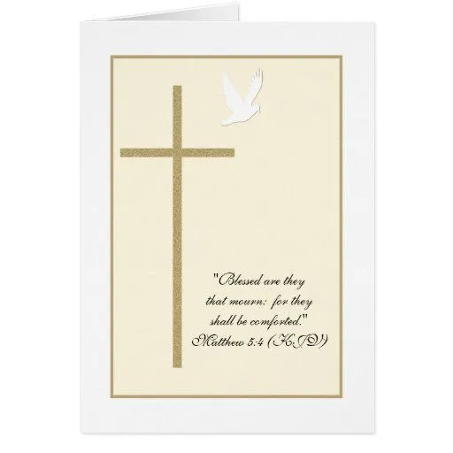 Tarjeta de condolencia cristiana religiosa -- Cruz de Zazzle.