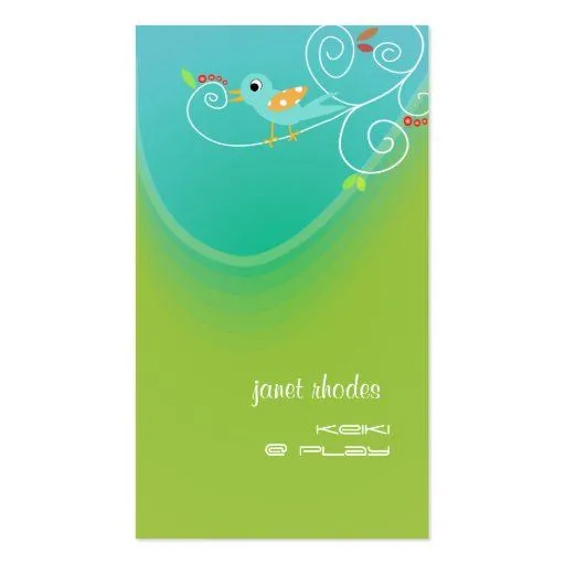 Tarjetas de visita elegantes del cuidado de niños de Zazzle.