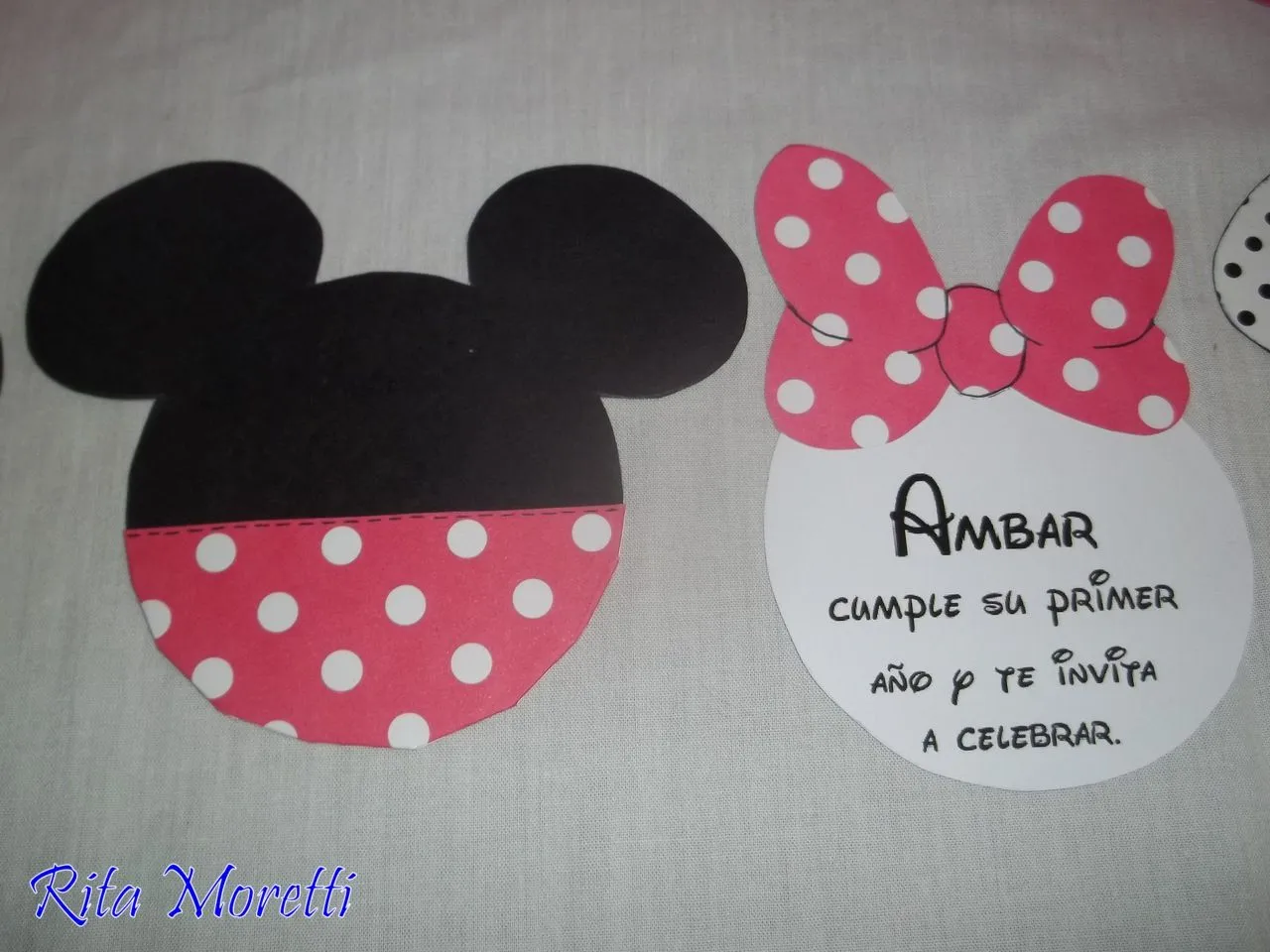 Tarjetería Artesanal: Kit Cumpleañero Minnie para Ambar