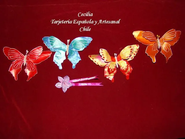 Tarjetería Española y Artesanal - Chile: Mariposas en papel vegetal