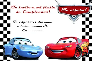 Todo Tarjeteria: Invitaciones de cumpleaños: Cars - Todo Tarjeteria