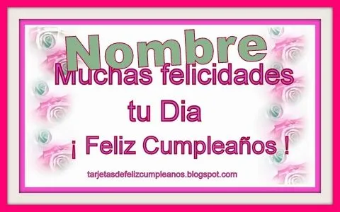 Cumpleaños con nombres - Imagui