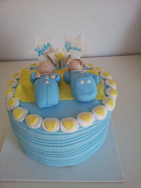 Tarta Chic: Tarta Baby shower para gemelos y receta de pasta de ...