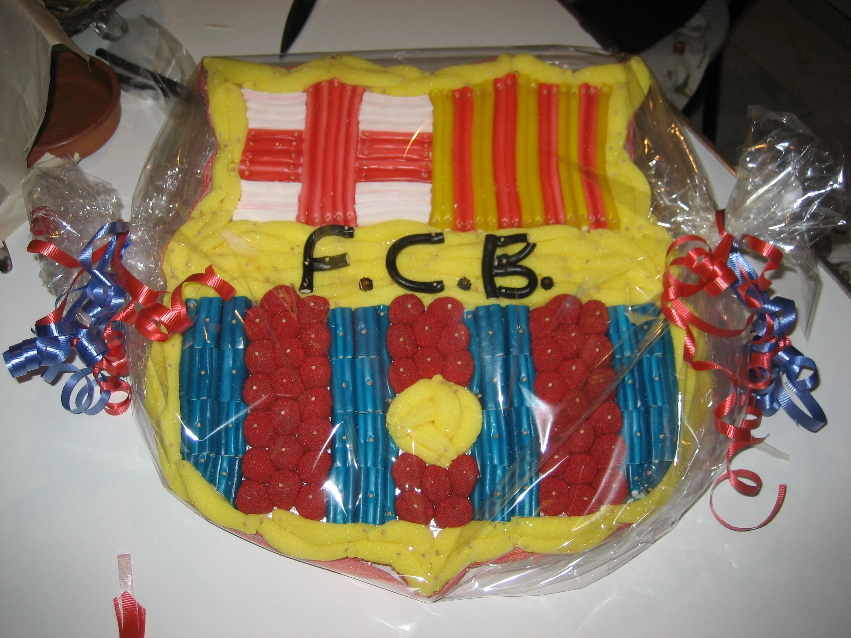 Tarta de chuches del barcelona - Imagui