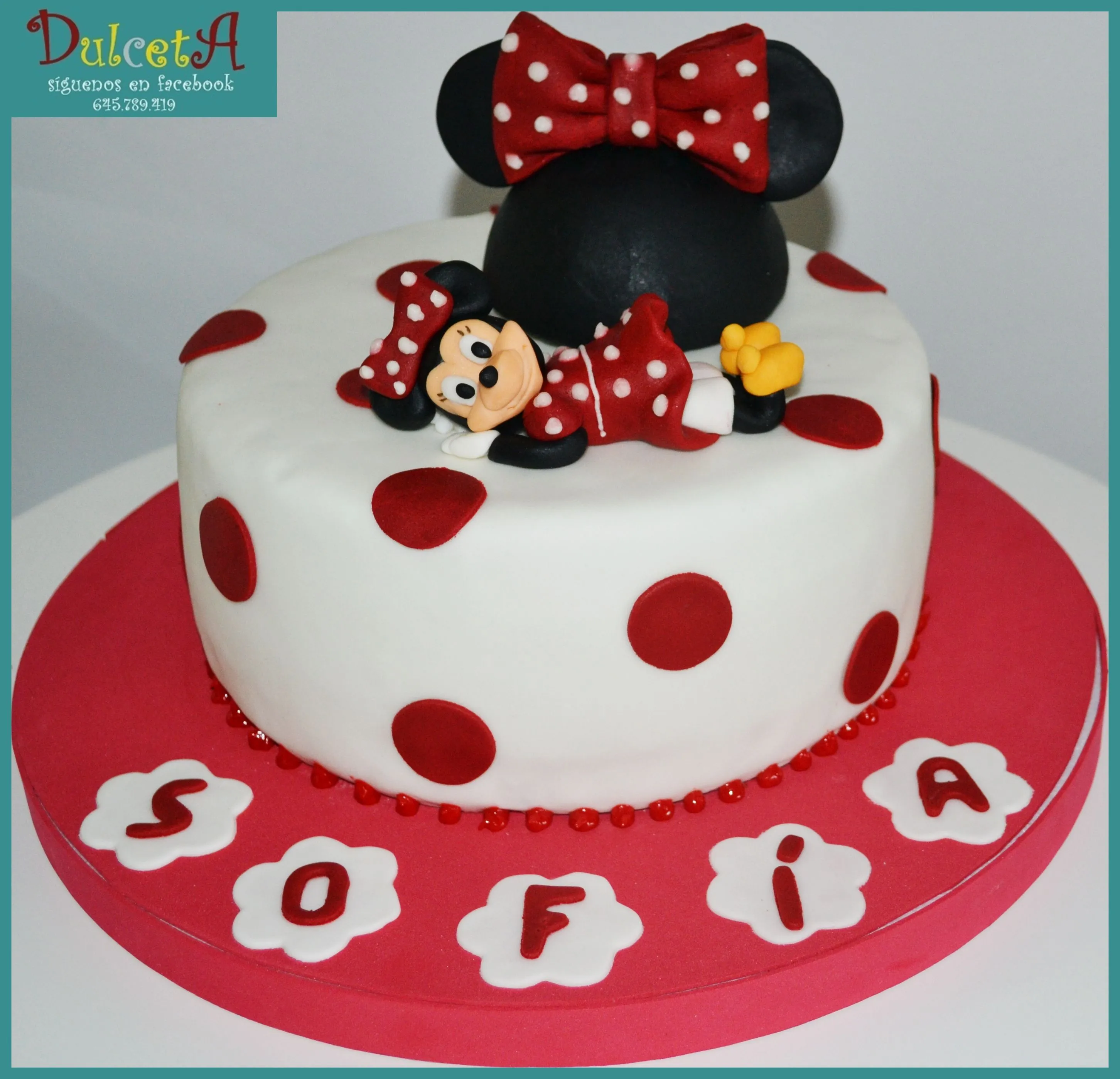 tarta fondant minnie mouse | dulcetacadiz