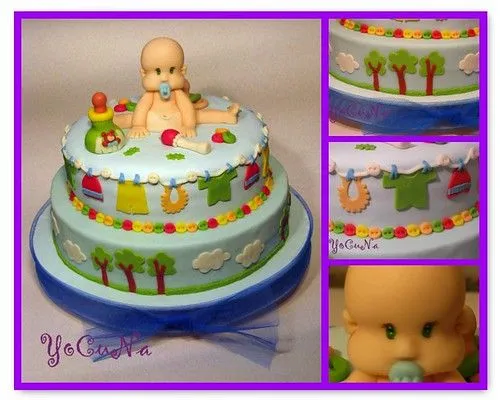 Tarta Decorada Bautizo Bebe