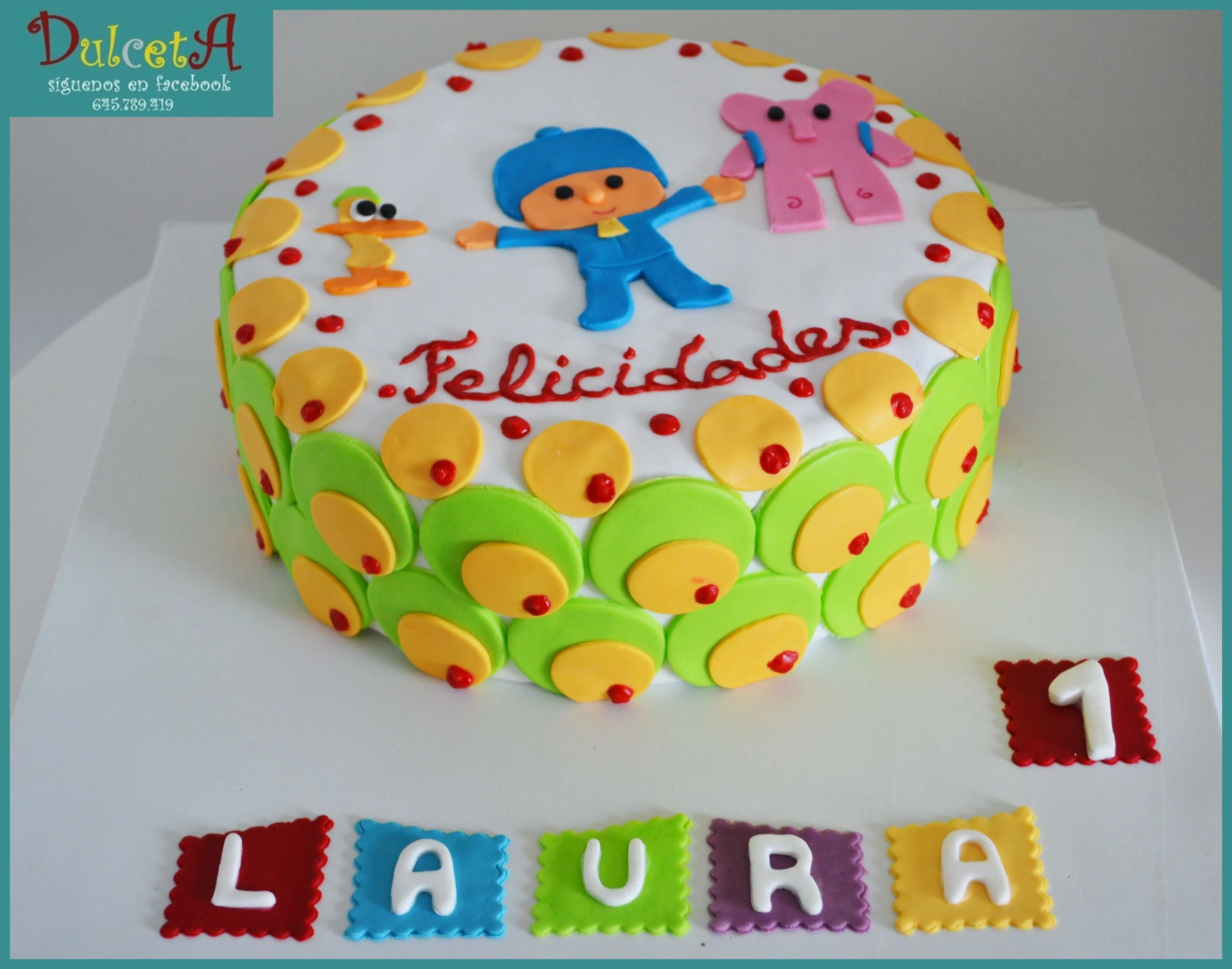 tarta decorada Pocoyó | dulcetacadiz