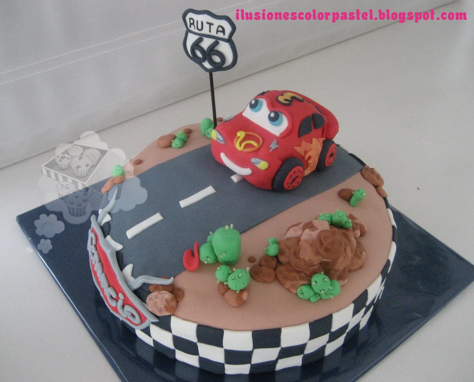 Tarta Rayo Mcqueen!! | Ilusiones Color Pastel