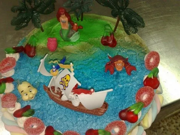 Tarta de la Sirenita Ariel - Pasteleria en Lorca y Aguilas