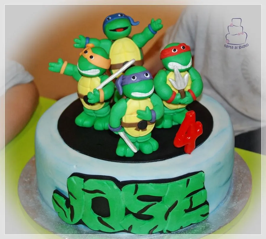 Tarta tortugas ninja modeladas para Jóse | Tarta al gusto