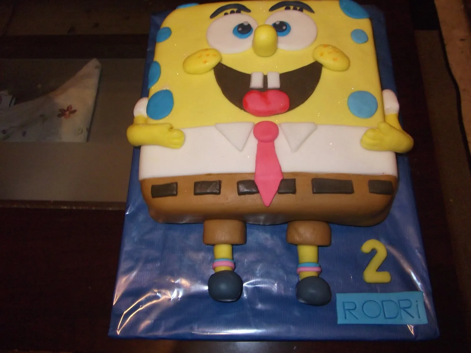 tartas de novela: Tarta Bob Esponja