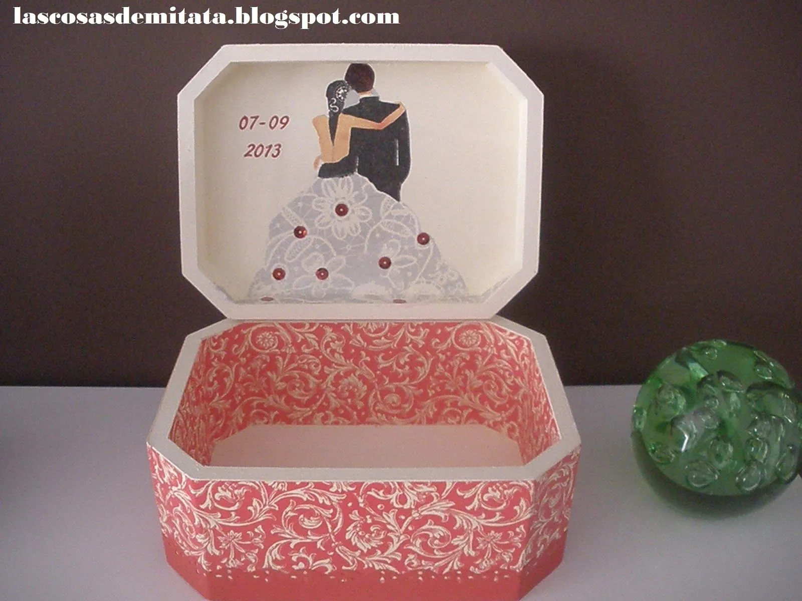 Las Cosas de mi Tata: Caja Decorada para Boda