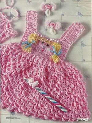 Tathy Tricot e Crochet: VESTIDO DE BEBÊ EM CROCHÊ