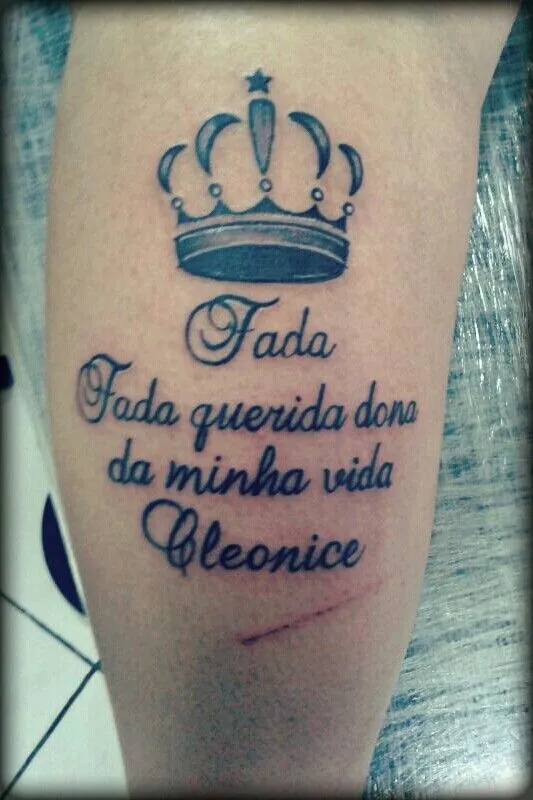 Tattoo frase panturrilha | Tattoo | Pinterest