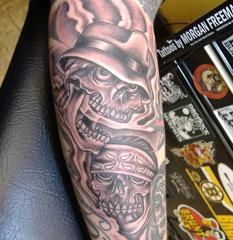 Regeneration Tattoo - Cholo Skulls