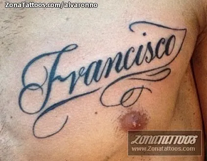 Tatuaje de alvaronno - Francisco Nombres Letras