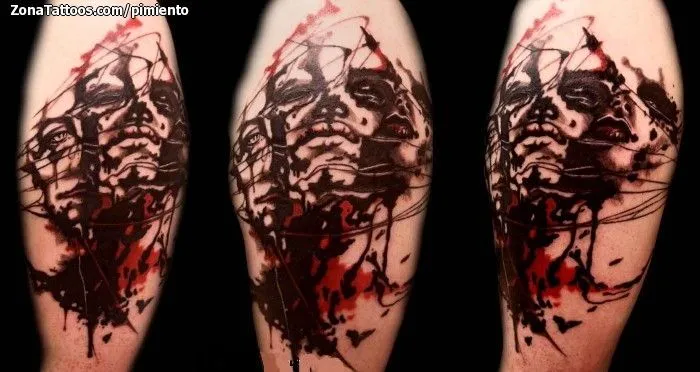 Tatuaje de B__ - Rostros Abstractos