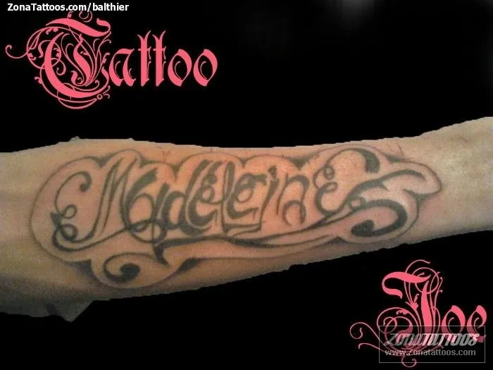 Tatuaje de Balthier - Antebrazo Nombres Madeleine