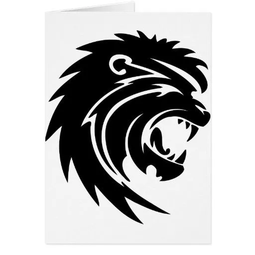 TATUAJE BLANCO NEGRO del LEÓN del RUGIDO 007 lion3 Tapetes De ...