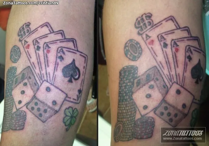 Tatuaje de cristian89 - Dados Naipes Poker