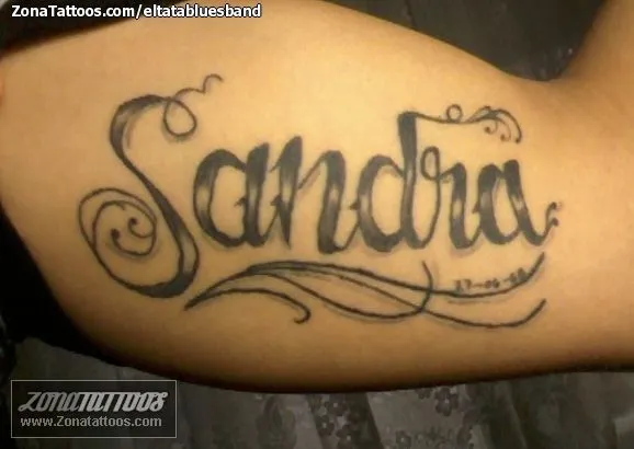 Tatuaje Eltatabluesband Sandra Letras Nombres Quote