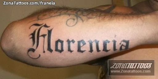 Tatuaje de franela - Letras Nombres