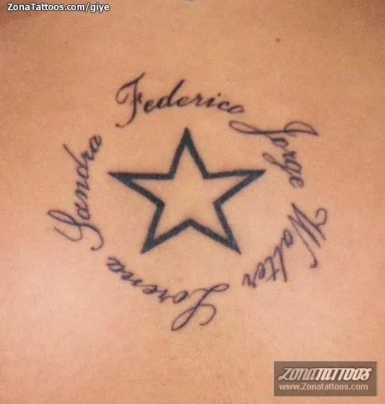 Imagenes de tatuajes de nombres con estrellas - Imagui