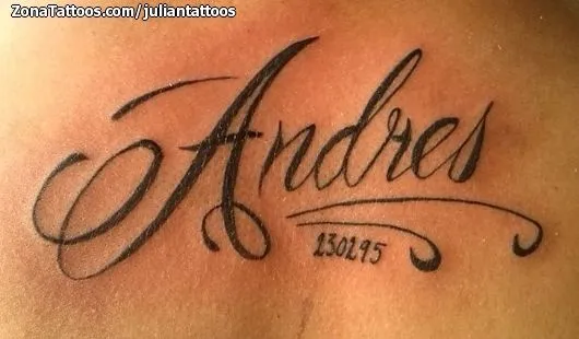 Tatuaje de juliantattoos - Andrés Nombres Letras