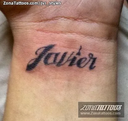 Tatuaje de jvr_styles - Letras Nombres Javier