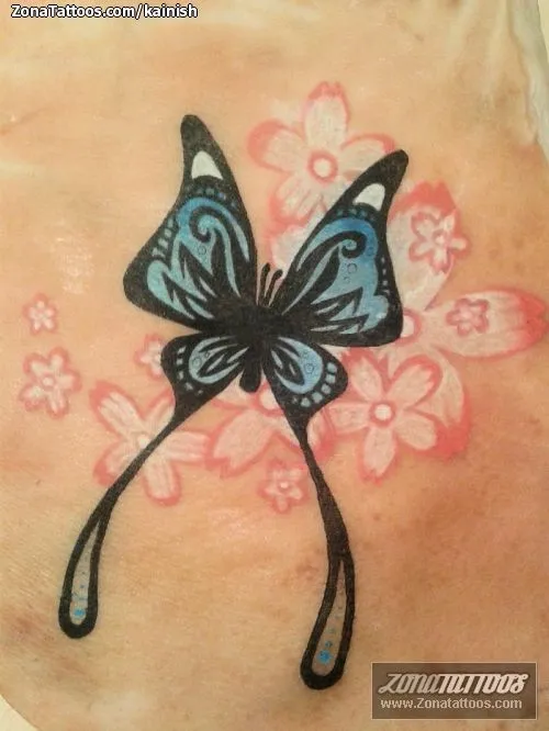 Tatuaje de kainish - Mariposas Insectos Piel de cerdo