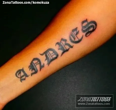 Tatuaje de Komokuza - Andrés Nombres Letras