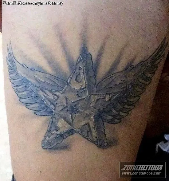 Tatuaje de mastermay - Estrellas Alas