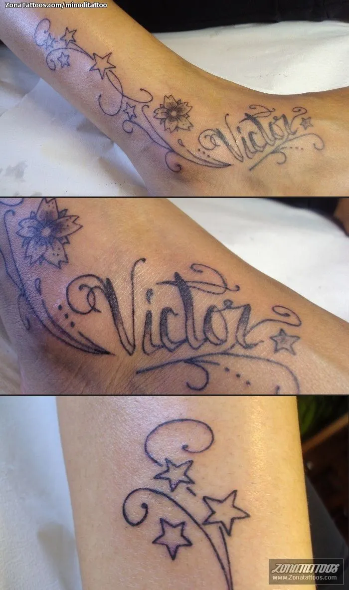 Tatuaje de Mino_de_Torres - Letras Nombres Víctor