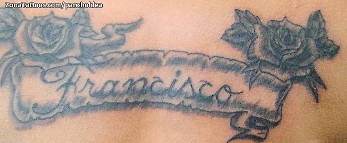 Tatuaje de pancholdea - Francisco Nombres Pergaminos