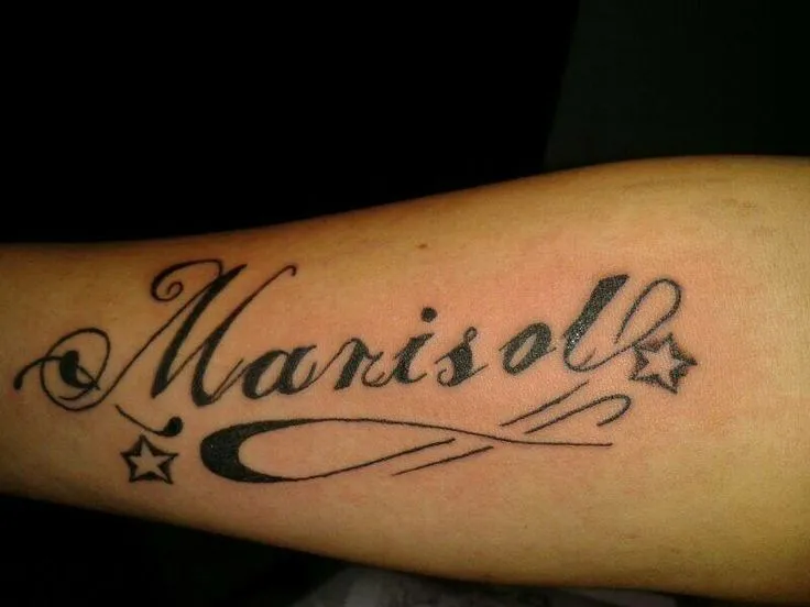 tatuaje de nombre marisol | Tatuajes | Pinterest