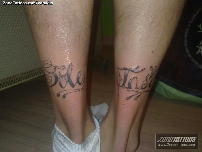 Tatuaje de vanadio - Nombres Letras